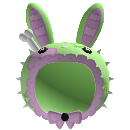 🦴: Green and Pink Zombie bunny Halloween Hood