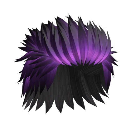 Purple Short Slick Back Japanese Spiky vkei Hair | Roblox Item