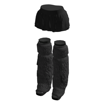 Black Skirt W/ Black Fur Boots