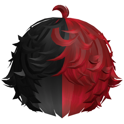 cute black&red kawaii messy lamb curly wavy