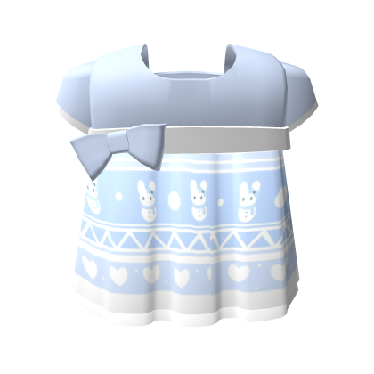 ꒰ ♡: ⋆˚𝜗𝜚˚⋆ ꒰Christmas!꒱ cute dress blue & white thumbnail