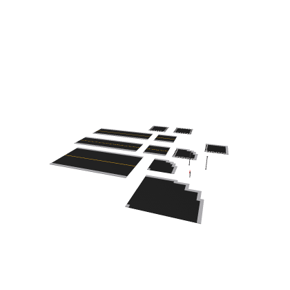 Low Poly Stud Stylized Road Asset Pack