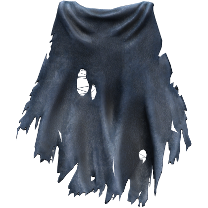 Blue Old Torn Ripped Traveler Cape 