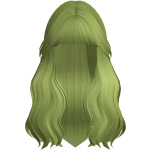 ♡: Long Hair with Glamorous Waves light green 
