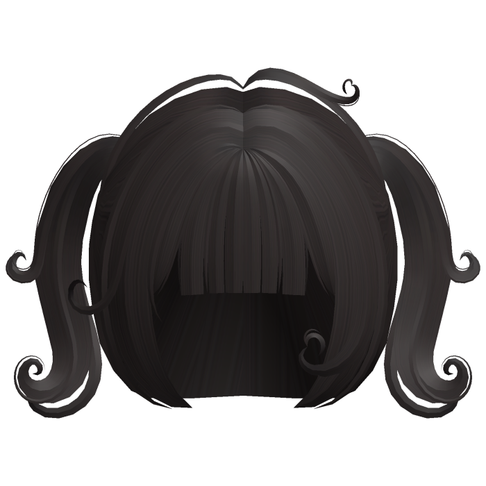 ♡ ꒰ cute swirly curly baby pigtails in dark brown