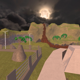 broken house near a volcano!!!!