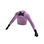 Goth Cropped Up Pink T-Shirt with Gloves