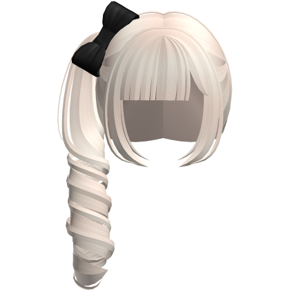 cute doll swirly side ponytail blonde