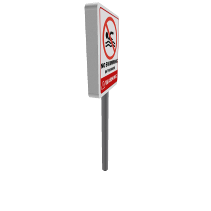 No swimming sign (For rivers)
