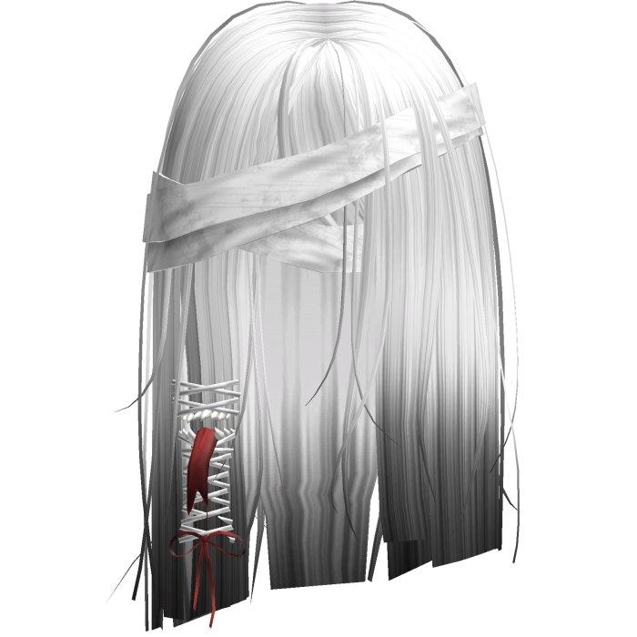 Creepy White Black Short Monster Hair Bandages