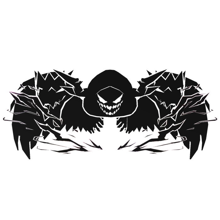 Cartoony White Hood Aura Dragon Wings Combo