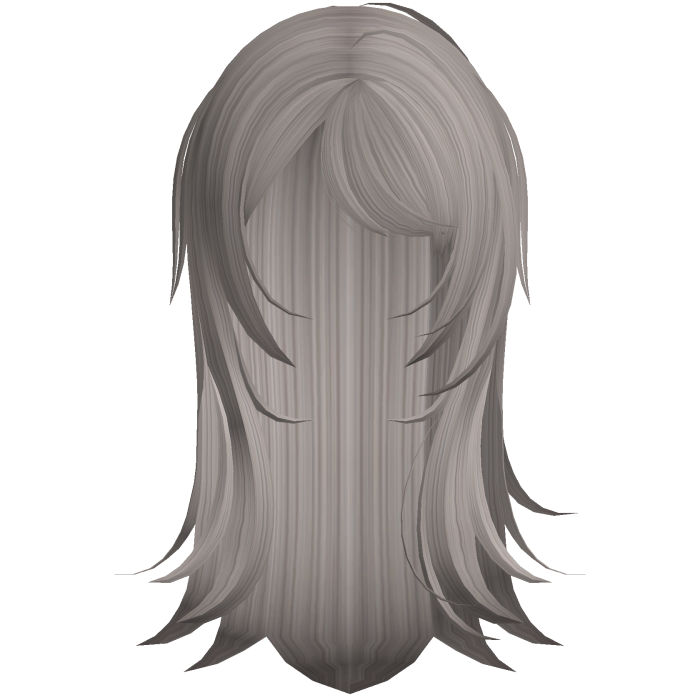 gothic fatal vampire messy wispy hair ash grey
