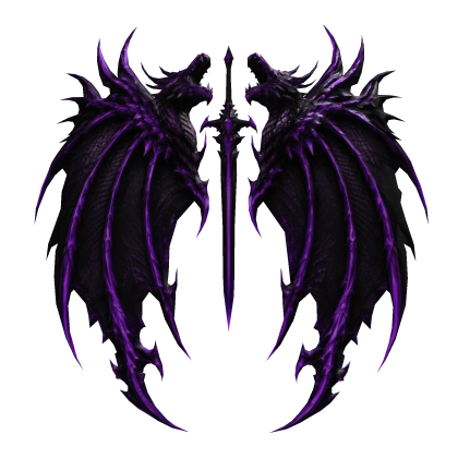 Black and Purple Angel Wings Roblox item