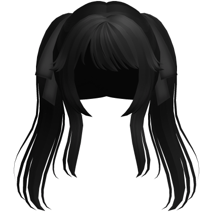 black jirai kei angelic pigtails w ribbons