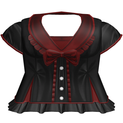 Gothic Princess Doll Ribbon Dress In Black Red Roblox item