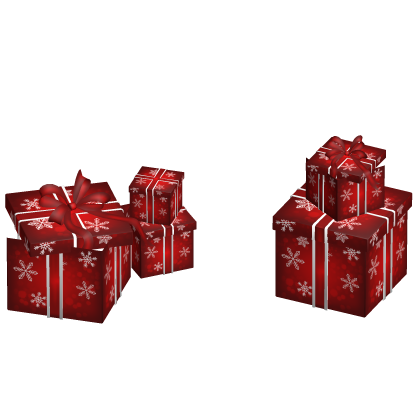 Christmas presents on ground - Red/White