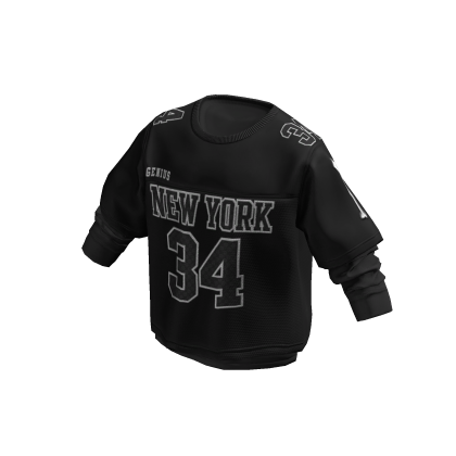 Black Layered Football Jersey