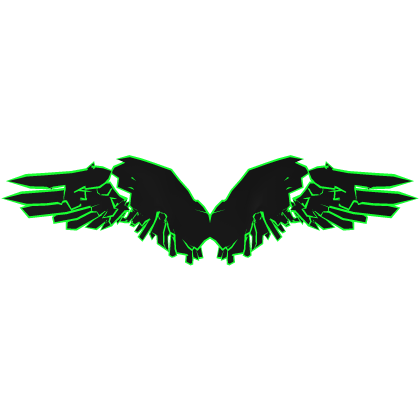 Green Corrupted Cartoony Wings Roblox item