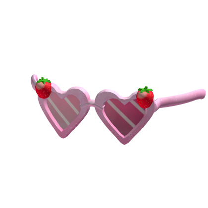Strawberry Milk Heart Glasses