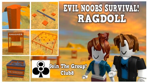 [RAGDOLL!] EVIL NOOBS SURVIVAL!