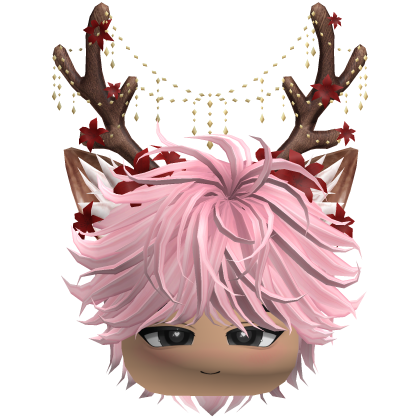 Christmas Messy Hair w/ Antlers
