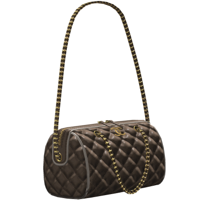 Designer Taupe Gold Quilted Bowling Bag Roblox item