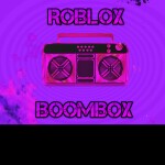 Blue boombox