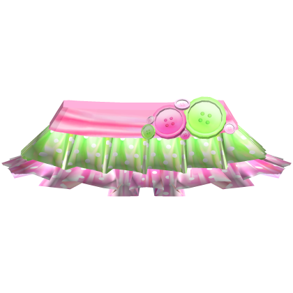 Polka Dot Two Layered mini Skirt in Matcha Pink