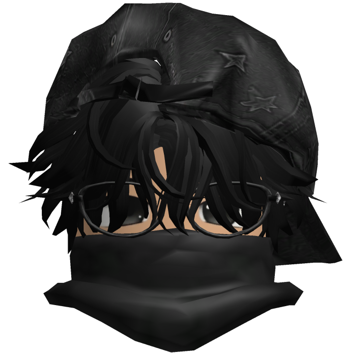 y2k anime boy cute black hair face mask tryhard