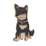 Cardboard Cutout of CrimsonForce dog