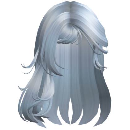 Emo Long Messy Hair w/ Side Bangs (Sky Blue) Roblox item