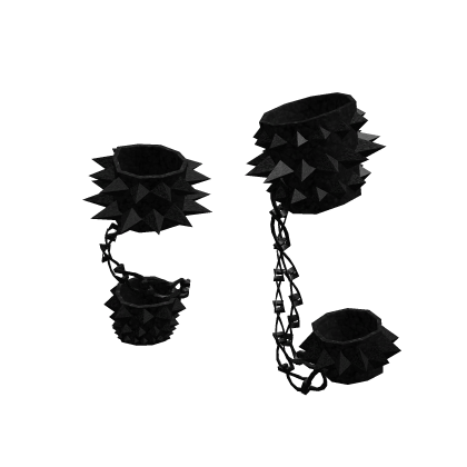 Chain Spike Punk Leg Bracelets | Black