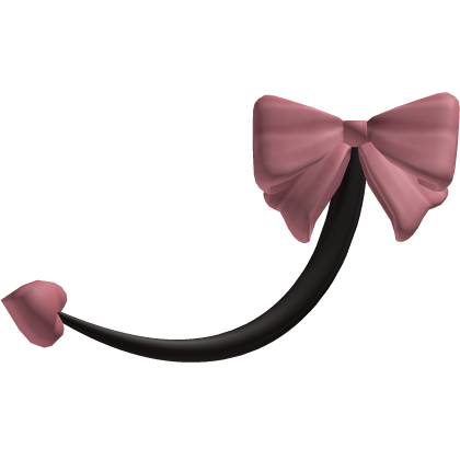 Black & Pink Demon Tail with Ribbon
