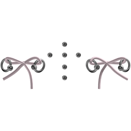 cute pink moe emo chest bow piercings niche  Roblox item