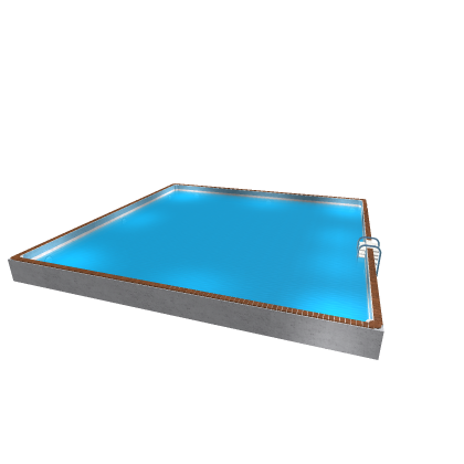 The pool of the water slide