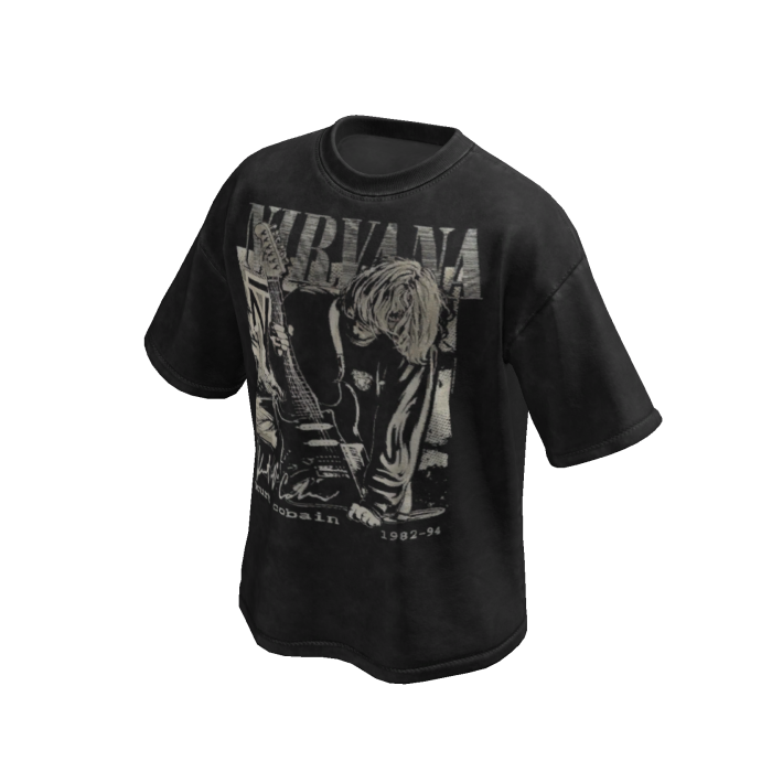 Nirvana Black Wash Oversized Shirt