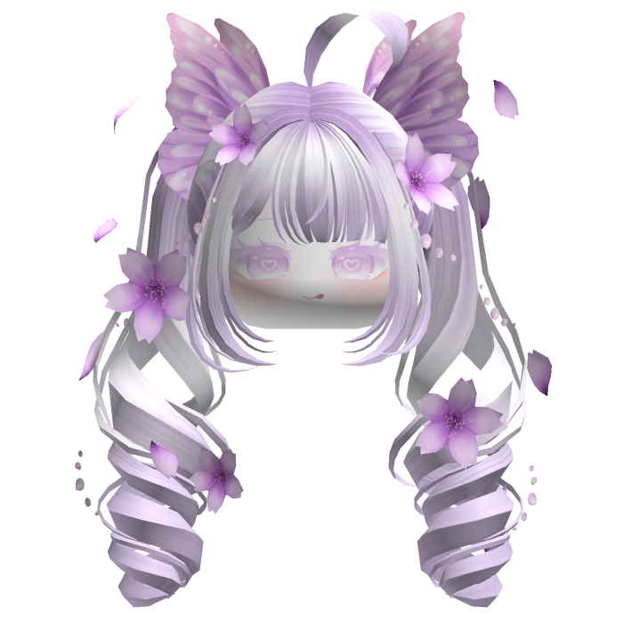Mystical Sakura Petal Pigtails (Lavender)