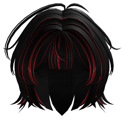 Black and Red Fluffy Layered Bob Roblox item