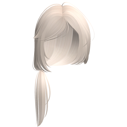 ♡ ꒰ messy beige blonde wispy low side ponytail ꒱
