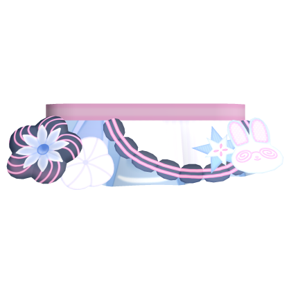 ♡ Kawaii pastel baby doll pink purple bunny skirt Roblox item