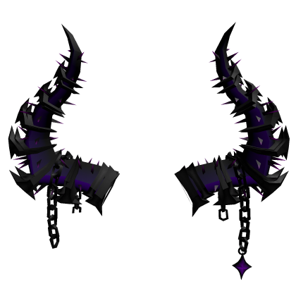 Purple Cursed Evil Spiky Horns