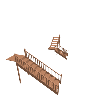 2 wooden Stairs