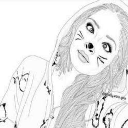 Black & White Drawing: Weird Selfie Roblox decal