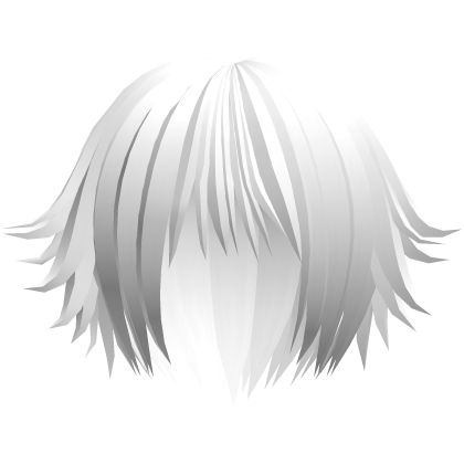 cute messy anime short hair in white Roblox item
