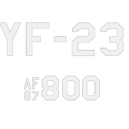 YF 23 Tail text livery