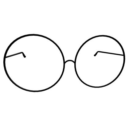 Low black circle glasses