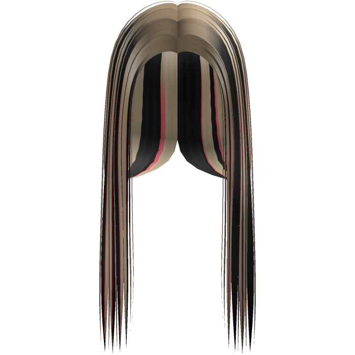 Blonde Pink Triple Highlight Y2k Front-Swept Hair