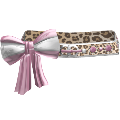 Himegal Leopard Gyaru Bow Belt 2000s Silver
