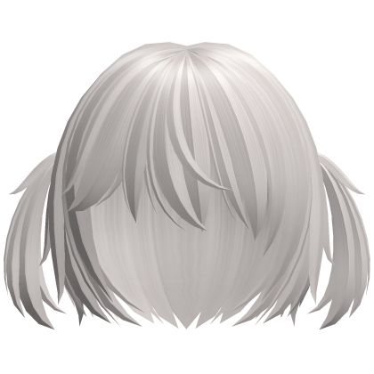 ♡ kawaii short ash blonde cat hair w pigtails Roblox item
