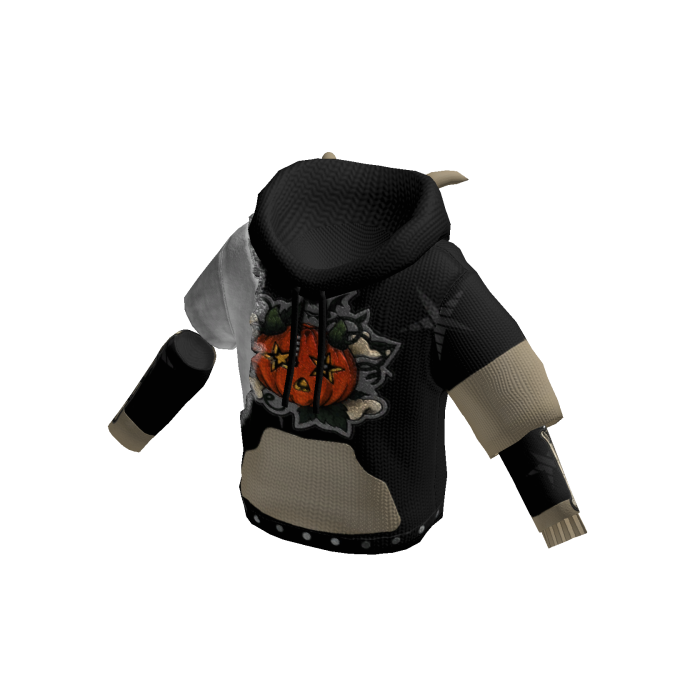 Layered Tshirt Hood - Black Pumpkin